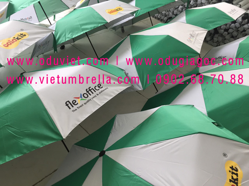 xưởng sản xuất ô dù cầm tay in logo quảng cáo